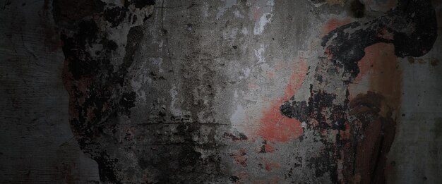 Horror-Zement-Textur. Gruseliger Grunge-Hintergrund. Wand Beton Altschwarz