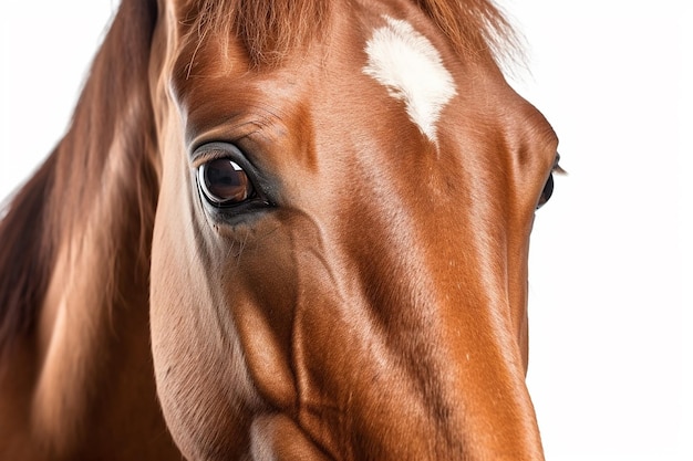 Foto horse_face_shot_isolated_on_white_background_cutout