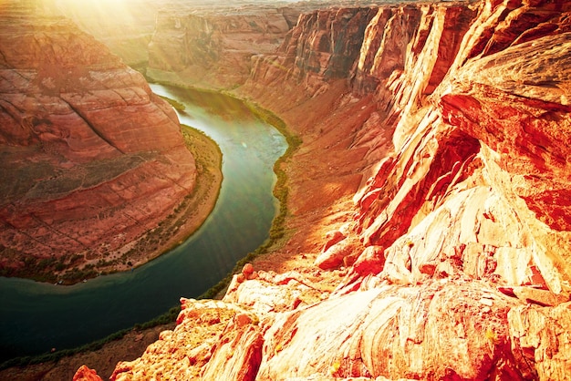 Horseshoe Bend am Colorado River im Glen Canyon von Grand Canyon Arizona USA