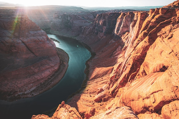 Horseshoe bend page curva de herradura de arizona en el gran cañón del río colorado