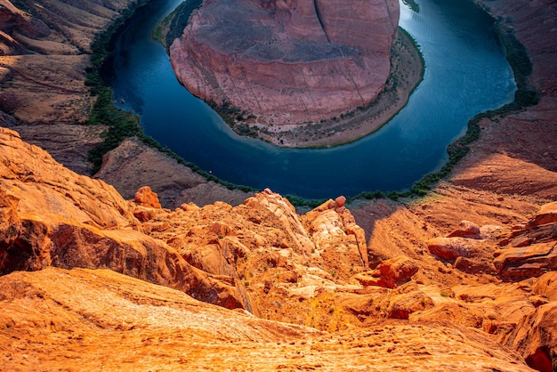 Horseshoe bend page curva de herradura de arizona en el gran cañón del río colorado