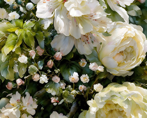 Foto hortênsias brancas e rosas