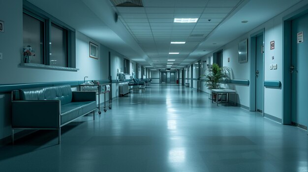 Hospital corredor HD 8K papel de parede Imagem fotográfica de estoque
