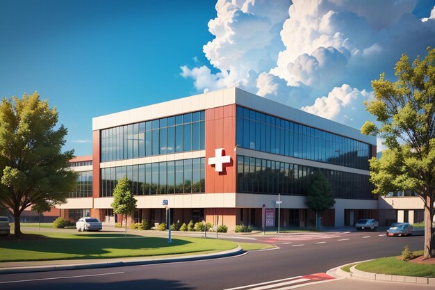 Foto hospital edifício cruz vermelha instituição médica tratamento de saúde fundo de papel de parede da doença