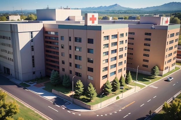 Foto hospital edifício cruz vermelha instituição médica tratamento de saúde fundo de papel de parede da doença