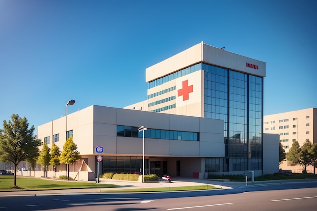 Hospital Edifício Cruz Vermelha Instituição Médica Tratamento de Saúde Fundo de Papel de Parede da Doença