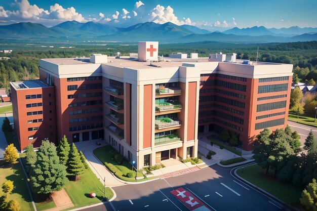 Foto hospital edifício cruz vermelha instituição médica tratamento de saúde fundo de papel de parede da doença