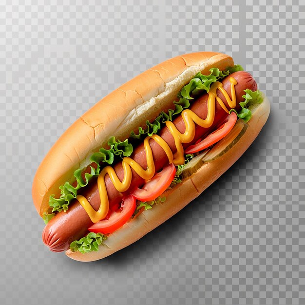 Foto un hot dog con un hot dog en él con un topping de queso cheddar