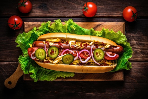 Hot Dog Illustration AI GenerativexA