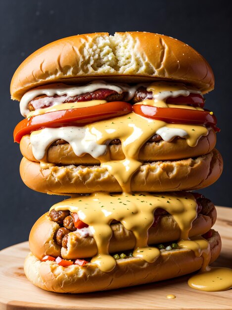 Foto hot dog ketchup y mostaza foodphoto