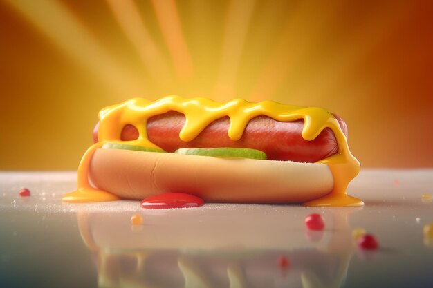 Hot Dog mit Ketchup Generate Ai