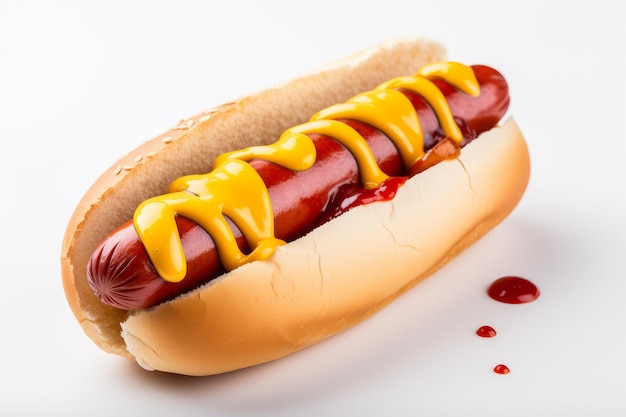 Hot-Dog-Senf Essen schnell Generieren Sie KI