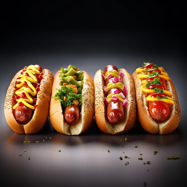 Hot dogs com fundo branco de alta qualidade ultra h