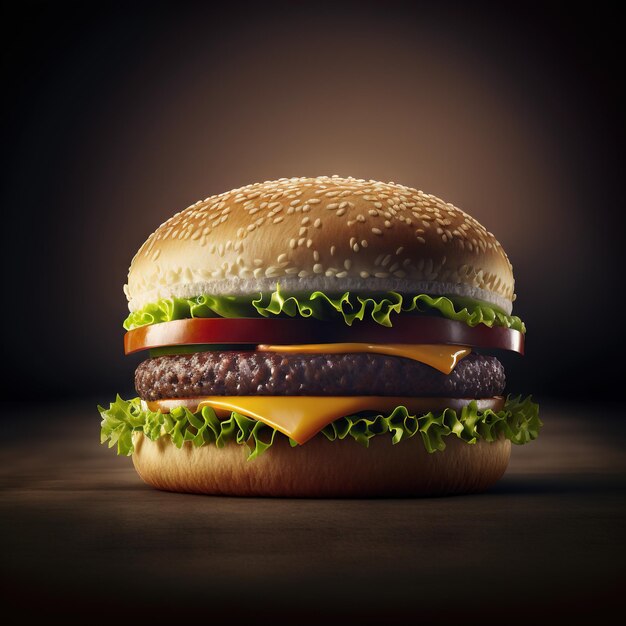 Hot Hamburger Render generativo ai