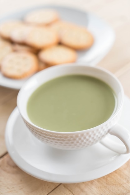 hot matcha latte