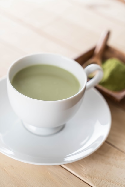 hot matcha latte