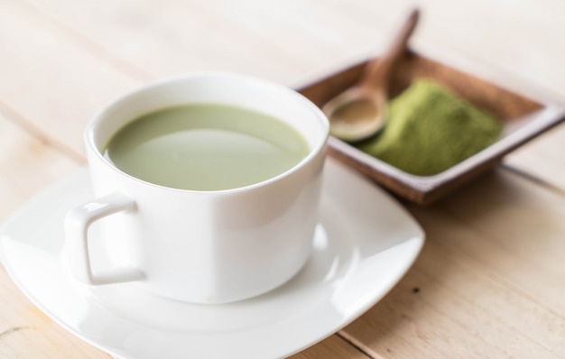 hot matcha latte