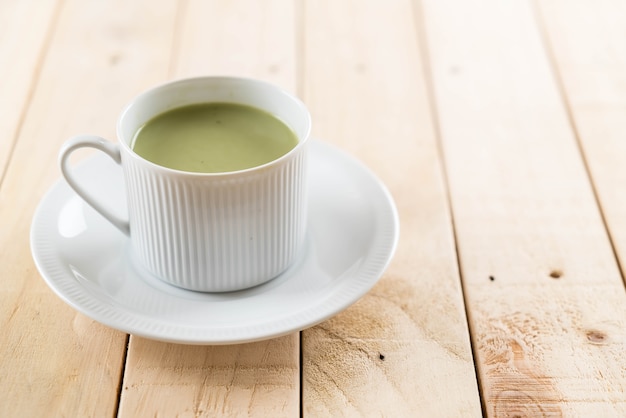 hot matcha latte