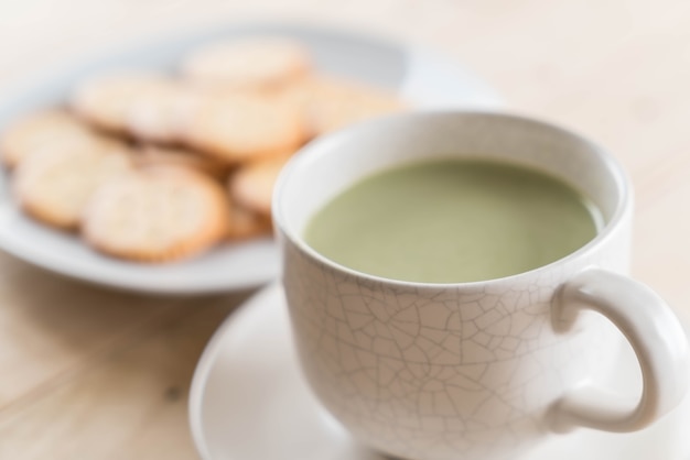 hot matcha latte