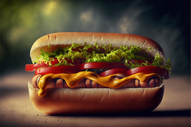 Hotdog Salat Food Bild Ai