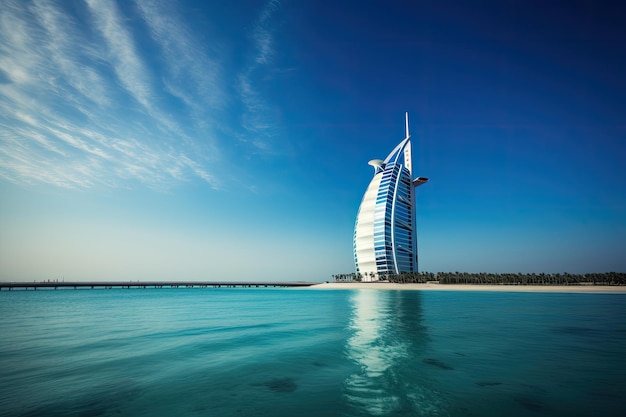 Hotel Burj al Arab en Dubai Oasis de lujo moderno generativo IA