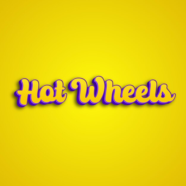 Foto hotwheels tipografia 3d design amarelo rosa branco fundo foto jpg