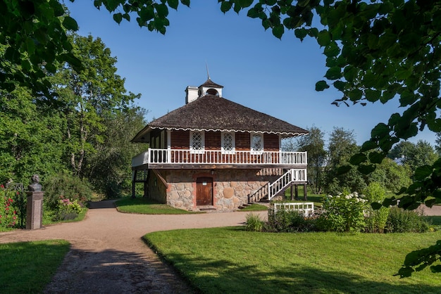 Housemuseum de AP Hannibal en la aldea de Petrovskoye Pushkinskiye Gory Oblast de Pskov Rusia