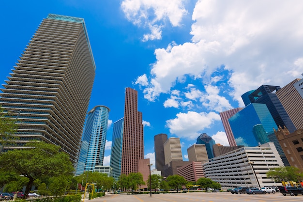 Houston-Skylinestadtbild in Texas US