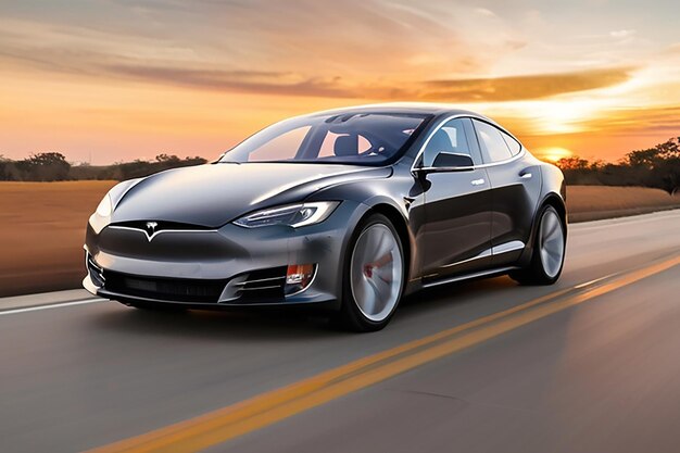 Houston, Texas, Estados Unidos 22 de noviembre de 2019 Fotografía de un Tesla gris