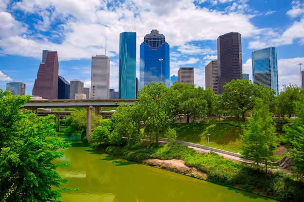 Houston Texas Skyline mit modernen Skyscapers