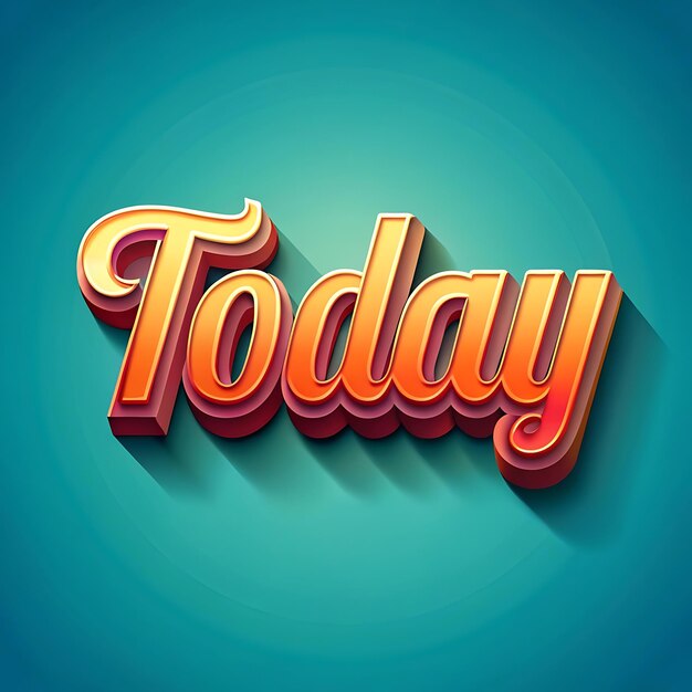 Hoy efecto de texto editable en 3D.