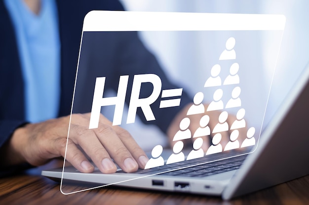 HRHumanressourcenmanagement HR Management auf ERP-Software, Mitarbeiterverwaltung im Unternehmen, HR auf Jobmanagement