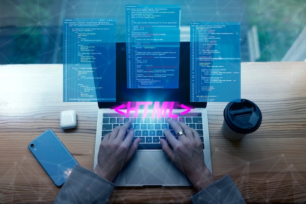 HTML-System für das Website-Konzept
