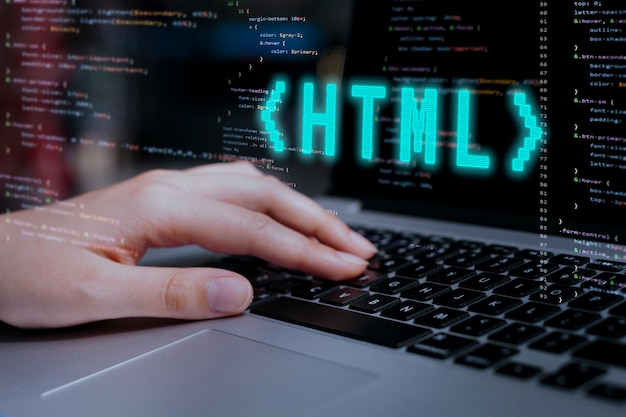 Foto html-system für website-konzept