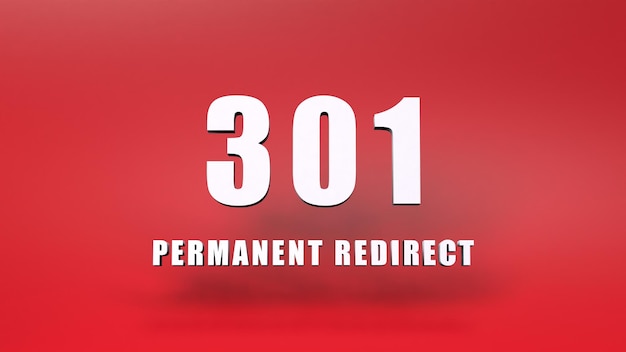 HTTP Error 301 Movido Permanentemente 3d renderizar ilustración