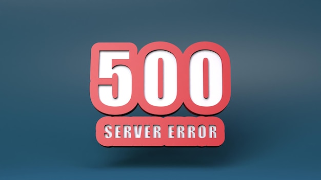 HTTP Error 500 Internal Server Error 3d render ilustração