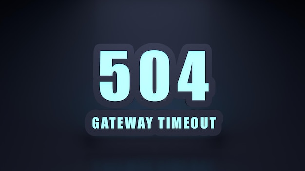 HTTP-Fehler 504 Gateway Timeout 3D-Darstellung