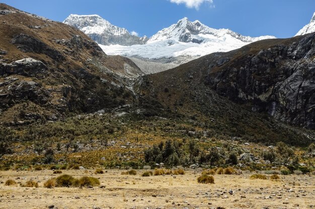 Huascaran-Gebirge, auf Huaraz, peruanische Anden. erstaunliche Höhe Berglandschaft