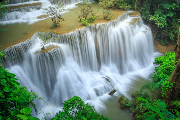 Huay Mae Kamin Waterfall in Nationalpark Khuean Srinagarindra.