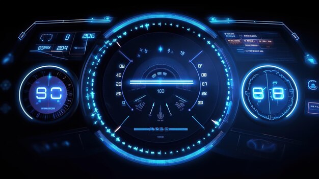 HUD Elements Pack HudGUI para el diseño de fondo del juego Fondo de tecnología Datos digitales IA generativa