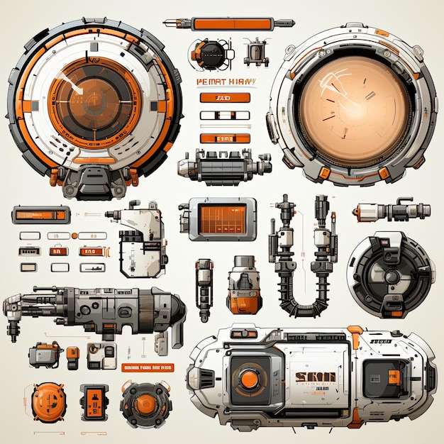 Foto el hud futurista llama elementos futuristas ilustraciones vectoriales