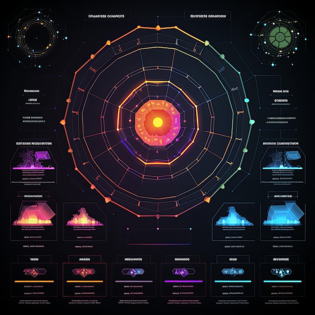 El HUD futurista llama elementos futuristas ilustraciones vectoriales