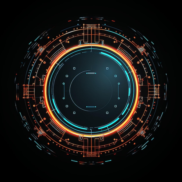 HUD futurístico chama elementos futurísticos ilustrações vetoriais