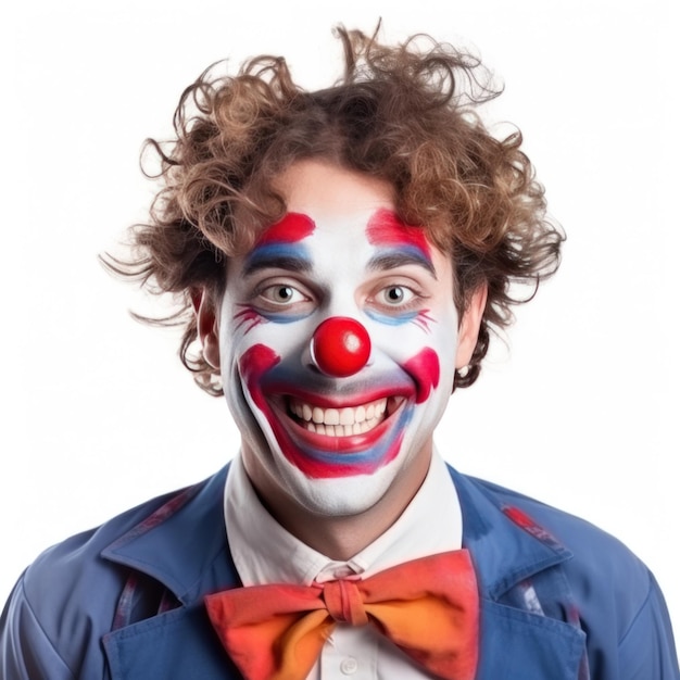 Foto hübscher clown isoliert