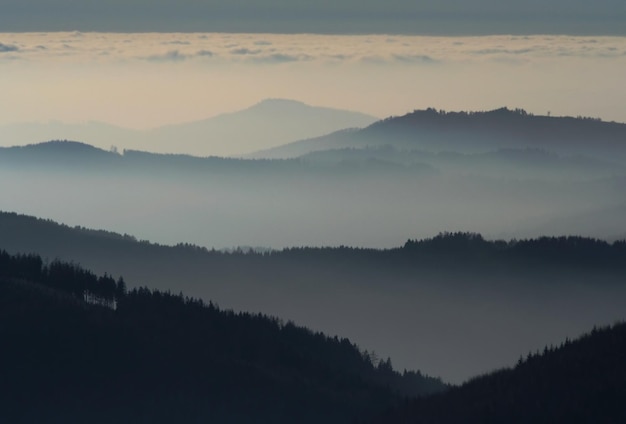 Hügel im Nebel