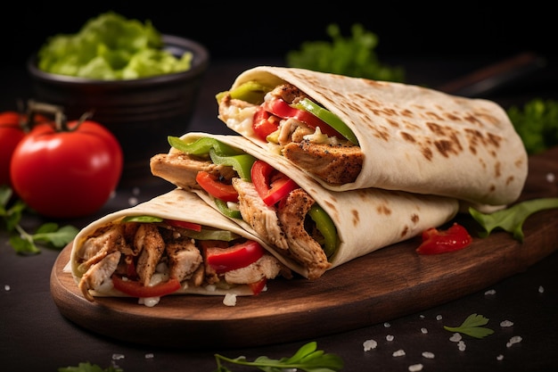 Hühner-Shawarma-Pita-Wrap