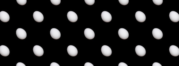 Hühnerei auf schwarzem Hintergrund geometrisches nahtloses Muster
