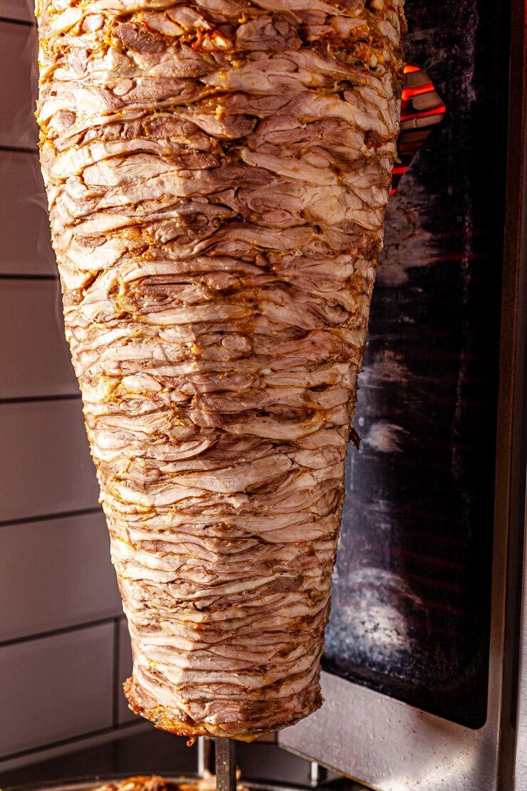 Hühnerfleisch für einen Döner Kebab