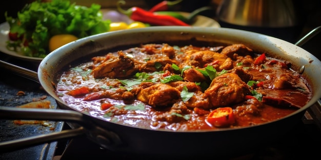 Hühnerkarahi Gosht karahi Karahi Magie in einer traditionellen Küche Karahi Kochen Hühnerka