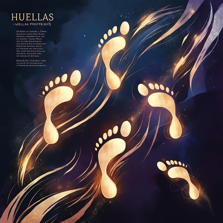 Una huella en un círculo